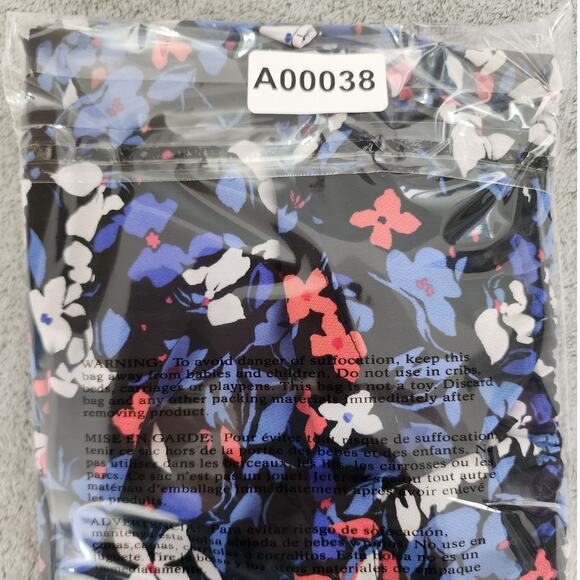 Elle Dress Womens M Black Blue Pink Floral Tiered Ruffled Sundress Flowy Preppy - Picture 11 of 11